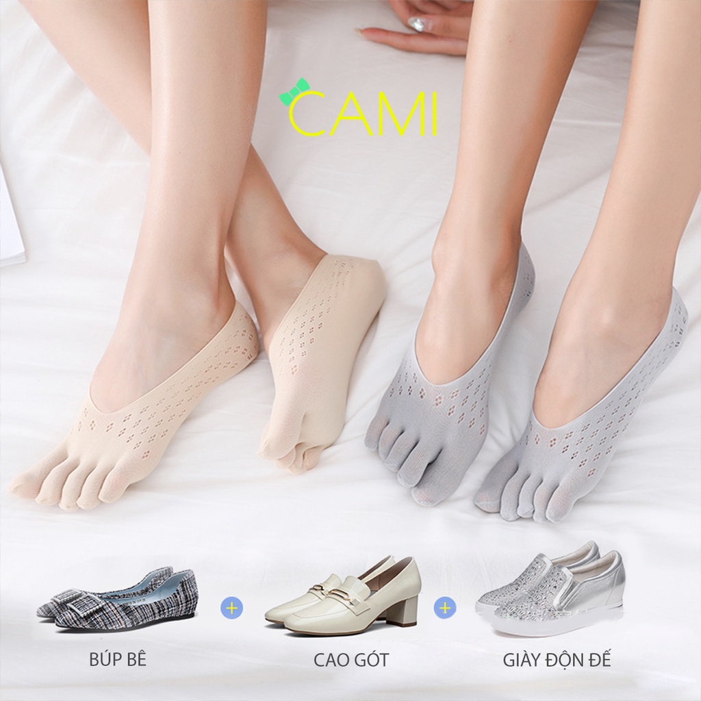 Vớ da tone màu thanh lịch, chất liệu vải nhung thoáng khí, gót chân có silicone chống trượt - Cami - CMPK284