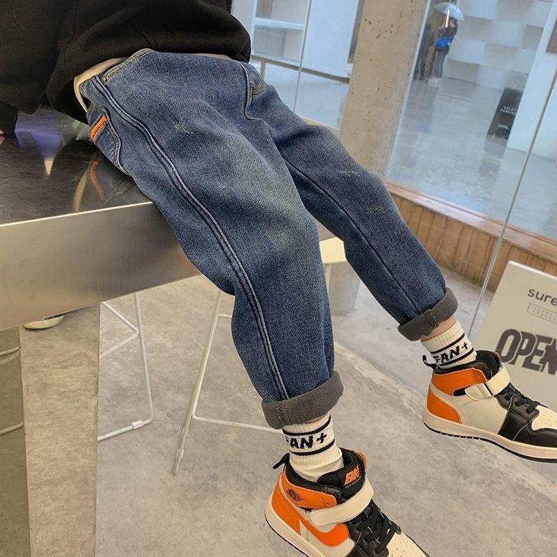 LEVIS Quần jeans denim Lót Nhung Dày Ống Suông Thời Trang Mùa Đông Dành Cho Nam 2022
