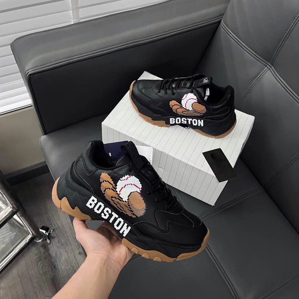 [CHÍNH HÃNG] Giày thể thao Sneaker MLB BOSTON GLOVES màu Đen đế Gum - Code: 32SHCP111-43L