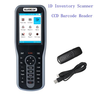 Máy quét mã vạch màn hình CCD không dây 1D, Máy quét hàng tồn kho màn hình LCD màu 2,8 inch để quản lý kho
