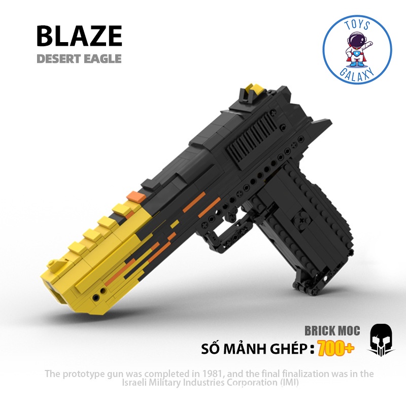 Đồ Chơi Lắp Ráp PUBG Mô Hình Lục Desert Eagle Blaze MOC Kevin183 / CSGO