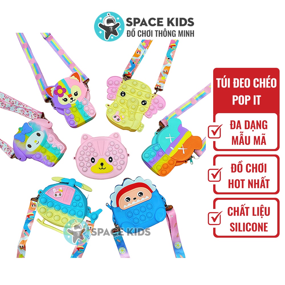 Túi đeo chéo pop it cho bé gái, túi pop it đeo chéo cho trẻ em nhiều mẫu