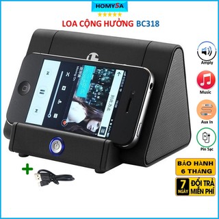 Loa cộng hưởng BC318 cảm ứng khuếch đại âm thanh - Bass mạnh - Loa ma thuật best core kiêm giá đỡ - 3W