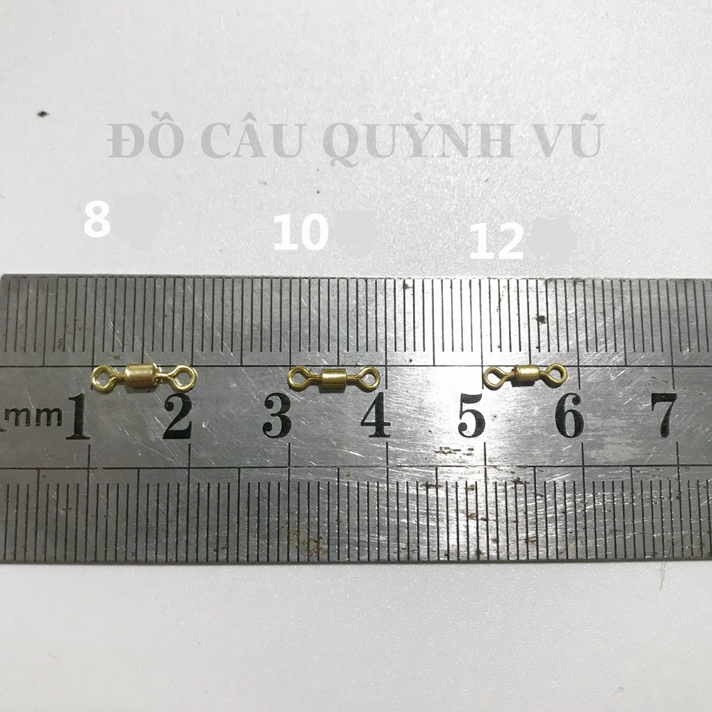 Khóa Link Số 8 màu vàng Mà Ní Buộc Dây Câu Đài, Khóa Link Câu Cá