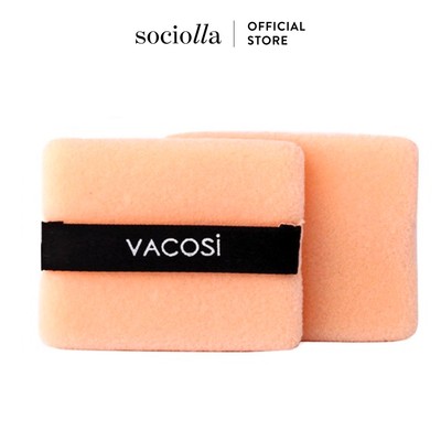 Bịch 2 Bông Phấn Khô Vuông Nhỏ Vacosi Small Square Puff