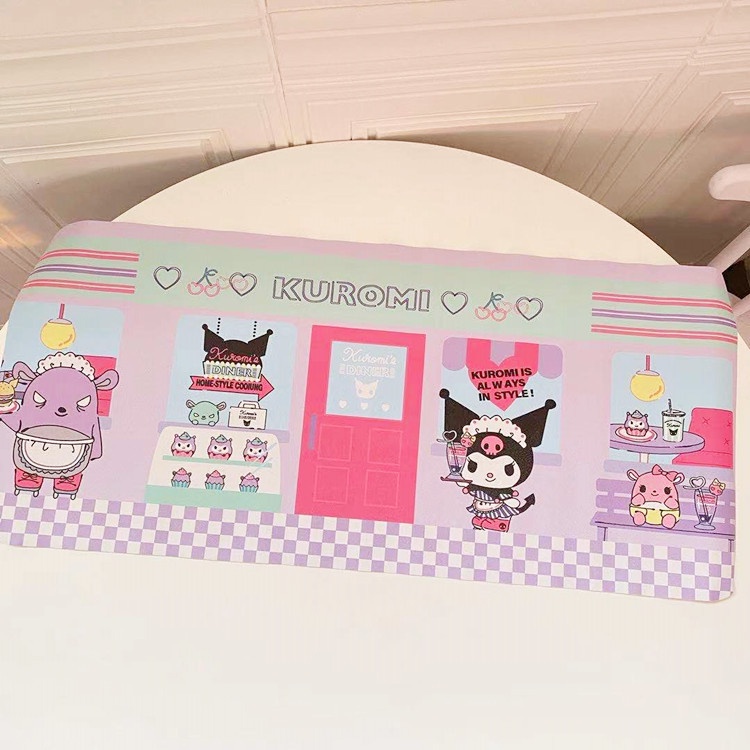 Etronik New Cinnamon Kuromi Melody Mouse Pad Da PU Chống dầu Bàn di chuột Chất lượng cao Thích hợp cho Chơi game văn phòng