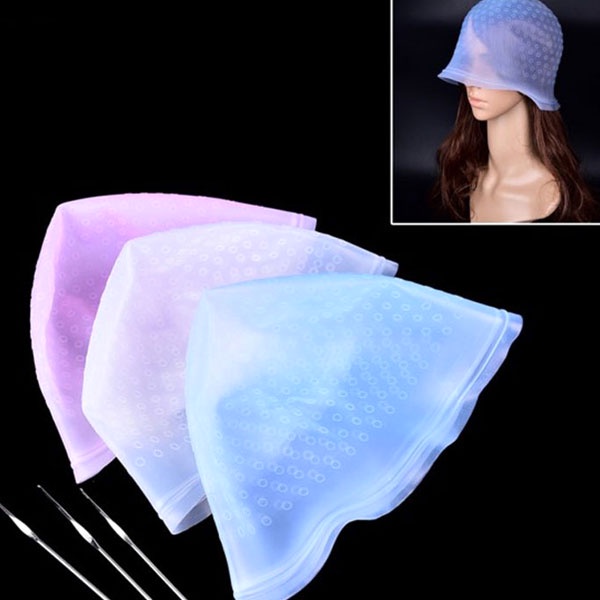 MŨ MÓC NHUỘM LIGHT - NÓN MÓC HIGHLIGHT dùng cho salon tóc nam nữ  - Tặng kèm que gảy Camy store