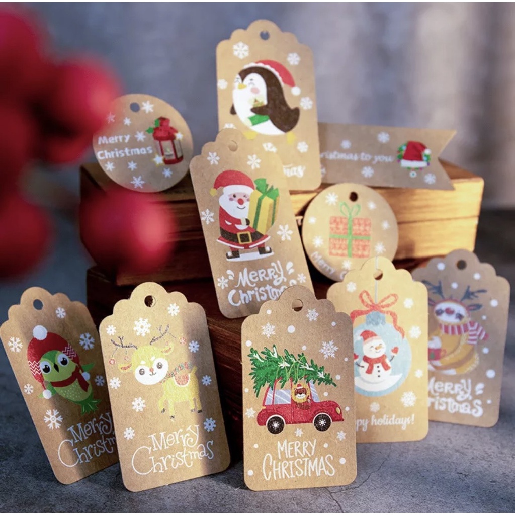 Tag treo giấy trang trí Giáng sinh, Noel