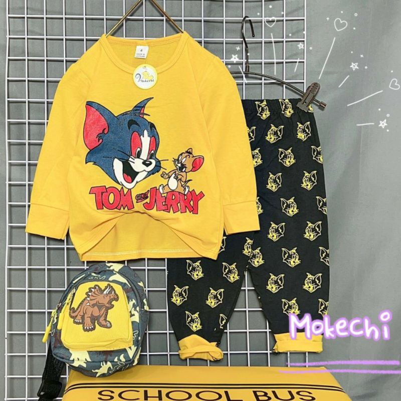 Bộ Dài Tay Bé Trai Cotton 4 Chiều Hàng Đẹp 8-20kg