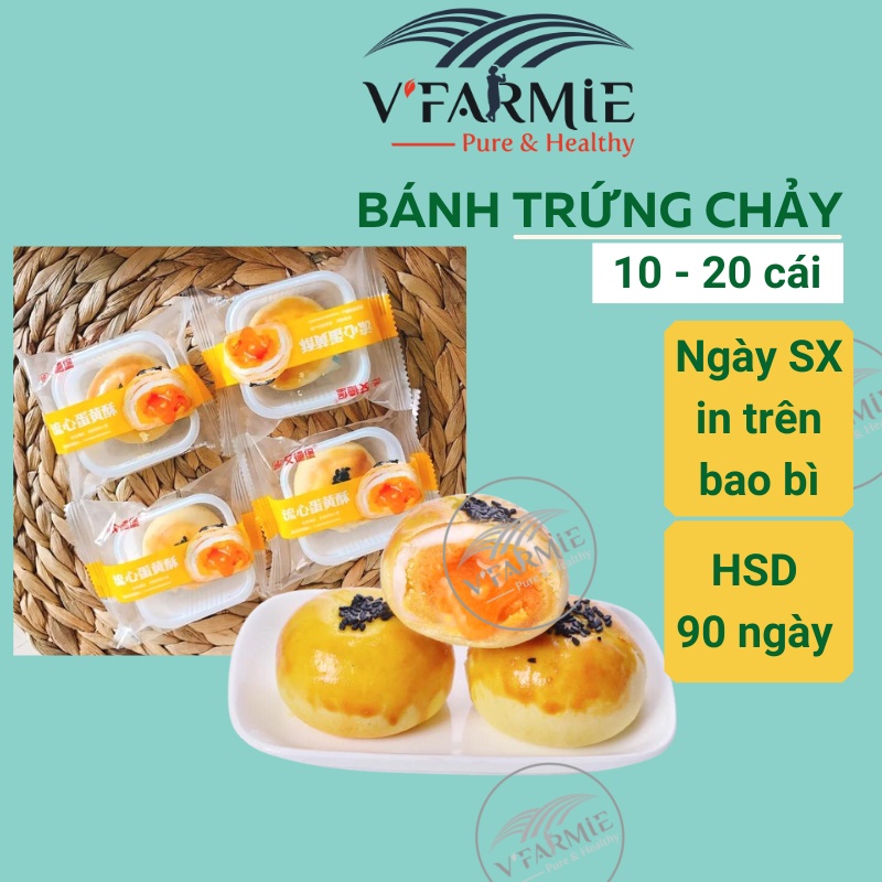 Bánh trứng chảy ngàn lớp combo 10 cái, 20 cái - Bánh ngọt nhân lòng đỏ trứng Aidebao