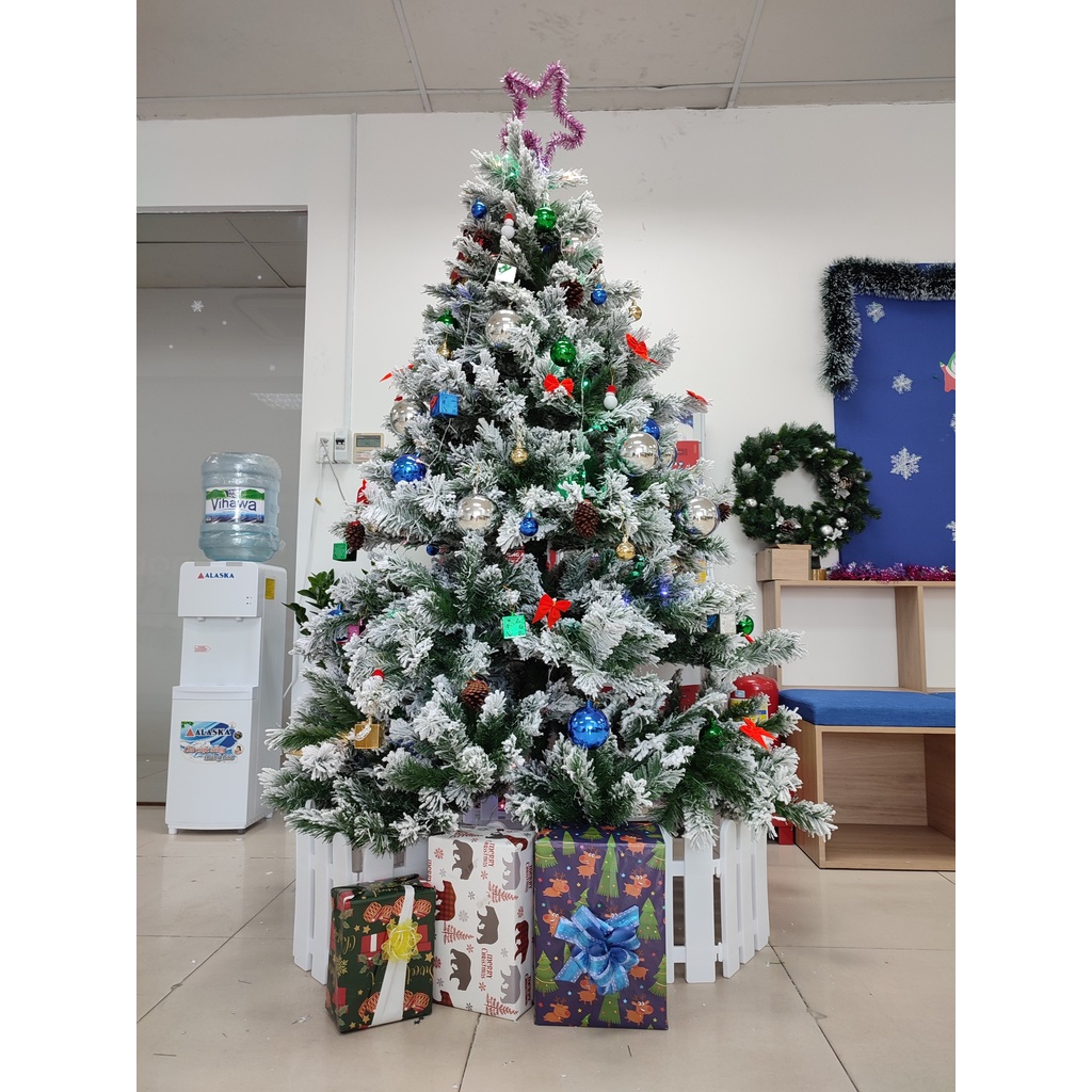Cây thông noel phủ tuyết 2m - Cây cao cấp tán dày và rộng