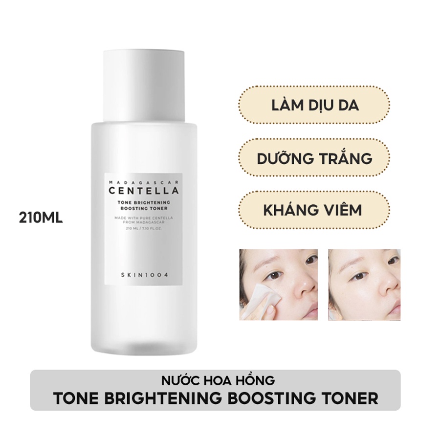 Nước hoa hồng dưỡng sáng da Skin1004 madagascar centella tone brightening boosting toner 210ml NPP Tido88