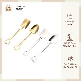 Muỗng cafe, thìa cafe, xẻng cafe, thìa dài inox 304 nhiều màu pha trà, ăn bánh kem, tráng miệng