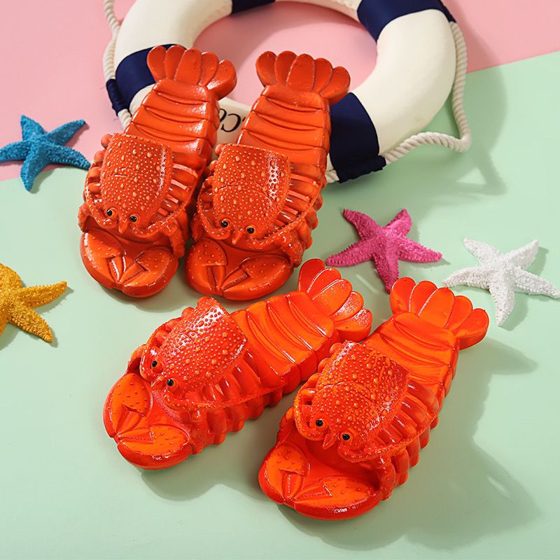 Dép Đi Biển Chống Trượt Hình Tôm Hùm Phong Cách Mới Mùa Hè Cho Mẹ Và Bé
