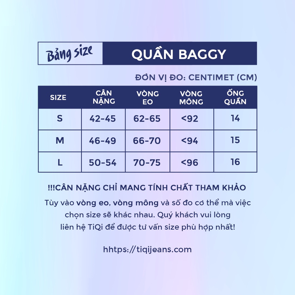 Quần Jean Baggy Nữ Lưng Cao 2 Nút Tôn Dáng Tiqi Jeans B1-193
