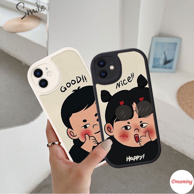 Ốp Điện Thoại Mềm Họa Tiết Hình Cô Gái Và Chàng Trai Cho iphone 15 14 13 12 11 pro x xr xs max se 2020 6 6s 7 8 plus