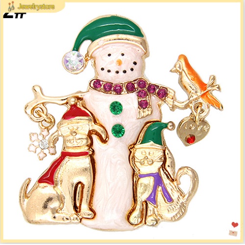 Trang Sức| Trâm Cài Áo Hình Cây Thông Giáng Sinh Bằng Hợp Kim Có Đính Đá