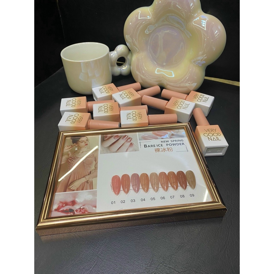 Sơn thạch Very good nail sét 9 mầu ( Tặng bảng mầu )