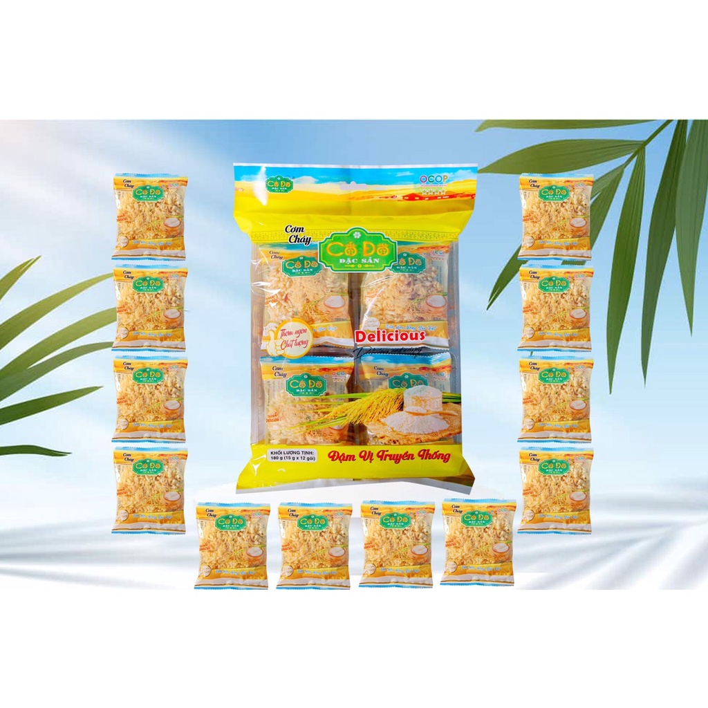 Cơm cháy Cố Đô mini 15g Đặc sản Ninh Bình, cơm cháy ruốc chà bông siêu ròn tan ngon OCOP 4 SAO