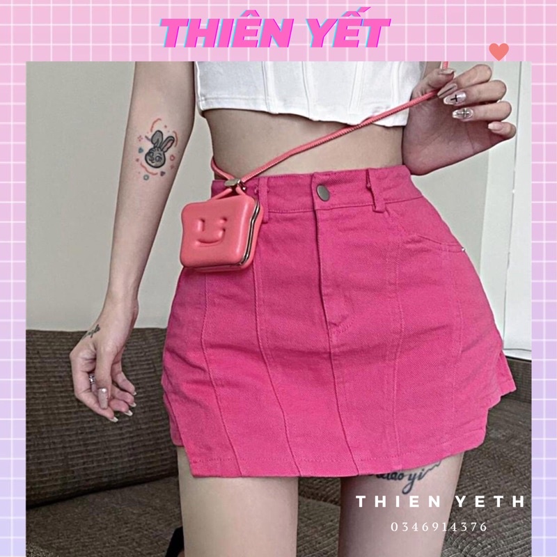 Chân Váy KAKI KHOÉT VẠT UN  Ngắn Dáng Chữ A Chất Kaki Đủ Màu Siêu Hot nữ - Thiên Yết