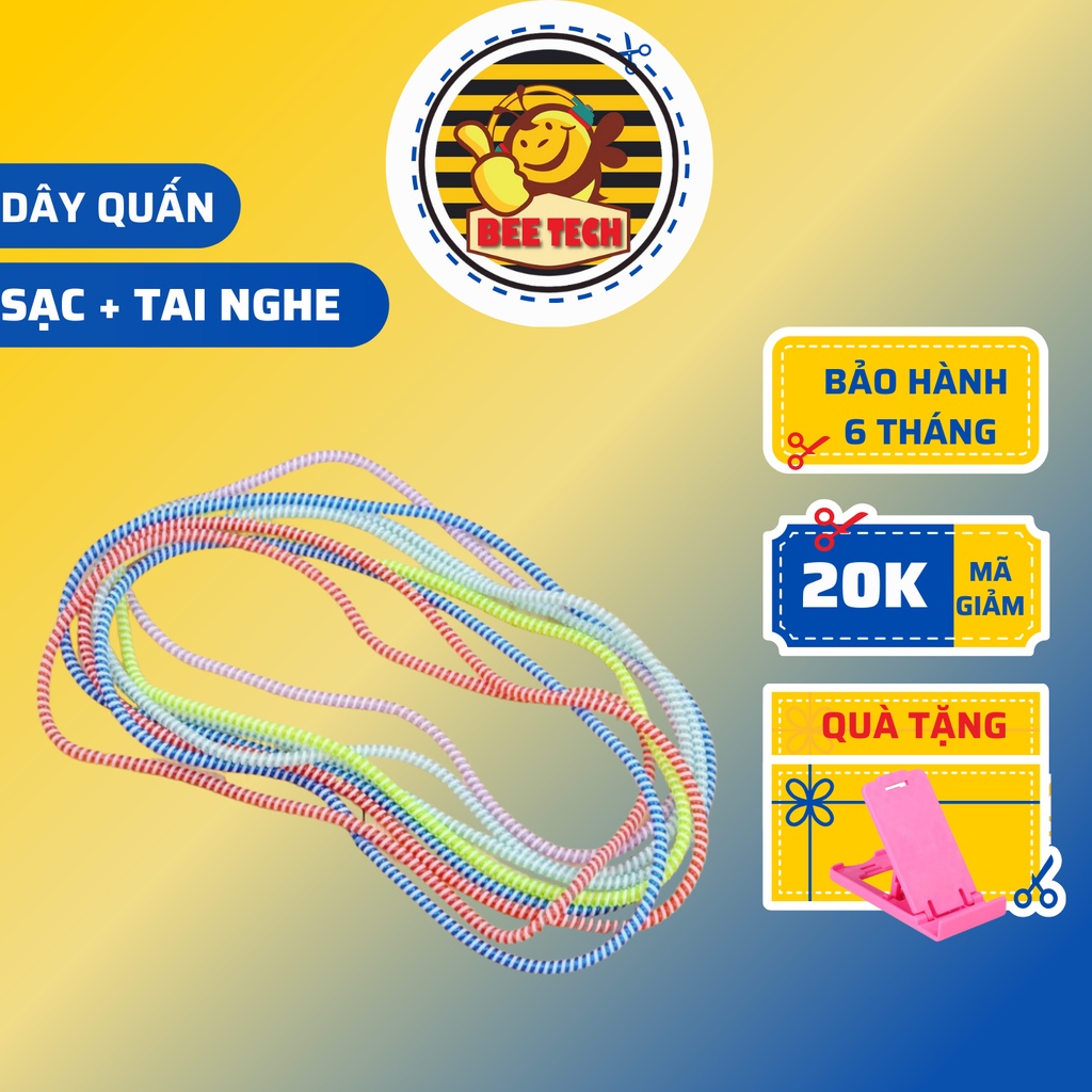 Dây Quấn Bảo Vệ Cáp Sạc Điện Thoại, Tai Nghe BEETECH BTDQ01 Chống Đứt Gãy, Nhiều Màu