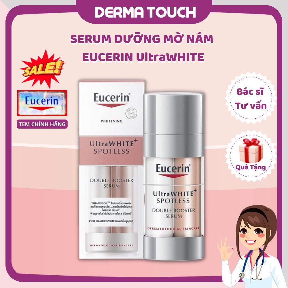 Serum giảm thâm nám, dưỡng trắng Eucerin UltraWHITE+ Spotless Double Booster Hàng có tem 30mL-DMP Chính Hãng Derma Touch