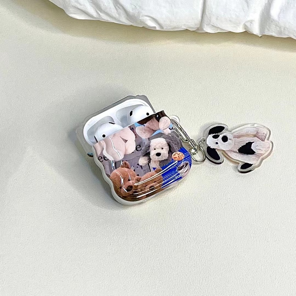 Vỏ Bảo Vệ Hộp Sạc Tai Nghe AirPods 1 / 2 / 3 / Pro / Pro2 Chất Lượng Cao Gắn Kèm Móc Và Dây Đeo Tiện Dụng