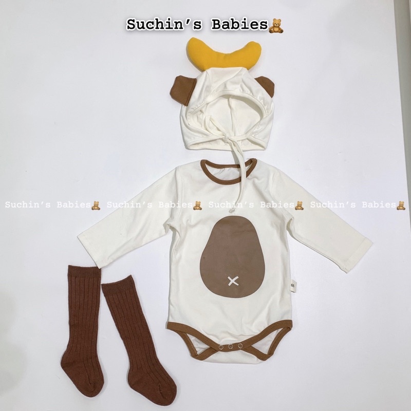 Body con khỉ và trái chuối cho bé Suchin