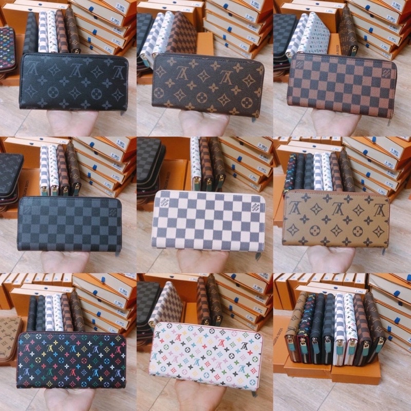 Ví Nữ Cầm Tay 1 Khoá Kéo Nhiều Ngăn FullBox