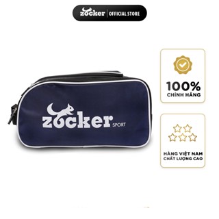 Túi Đựng Giày Zocker Tím Than, Phụ Kiện Thể Thao 2 Ngăn Kéo Khoá Chính Hãng