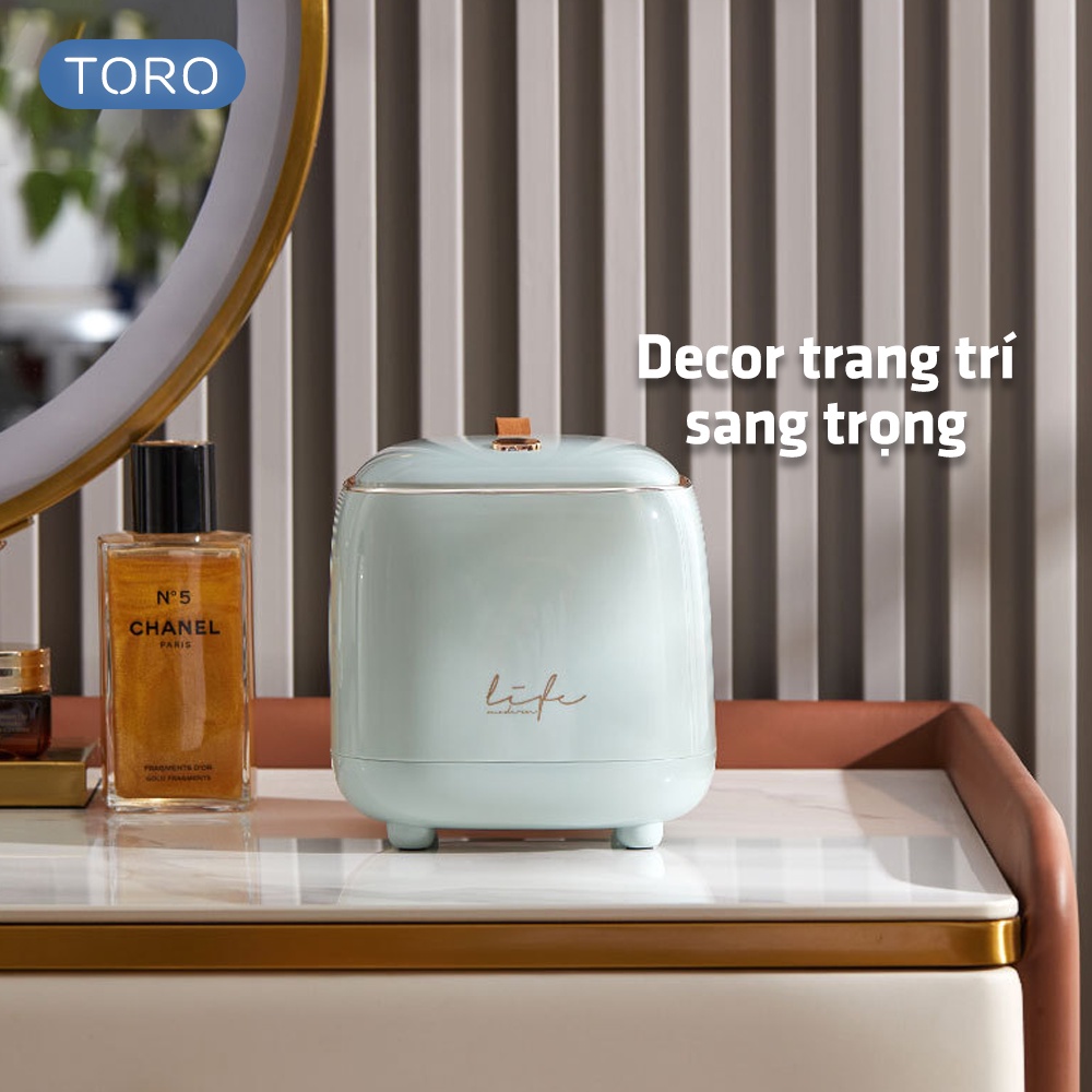 Thùng rác mini TORO để bàn kiểu dáng hiện đại sang trọng chất liệu ABS cao cấp đựng đồ tiện lợi