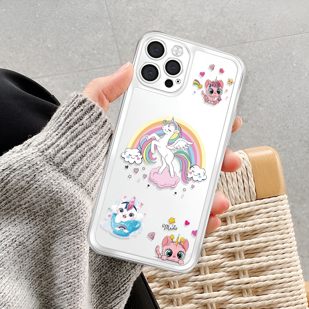 Ốp Điện Thoại Trong Suốt In Hình Kỳ Lân Cho iphone 14 Pro Max 13 11 12 7 Plus X XR