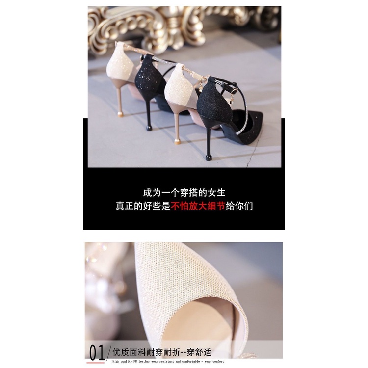 Sandal Cao Gót Mũi Nhọn Thiết Kế Mới Thời Trang Mùa Hè Dành Cho Nữ