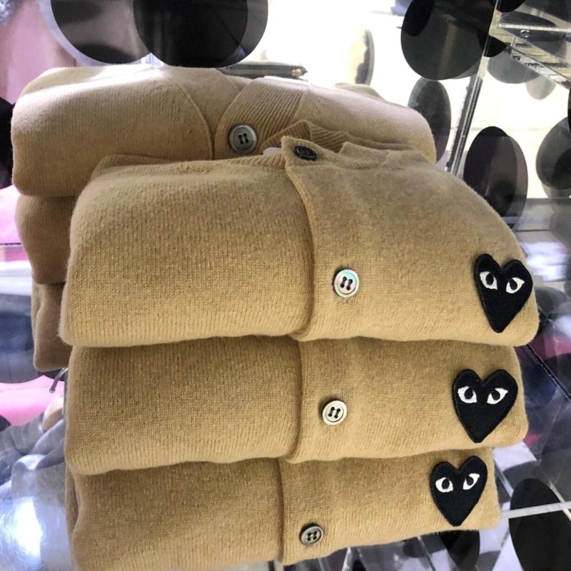 COZOK Áo Khoác Cardigan Dệt Kim Tay Dài Dáng Ngắn Thêu Họa Tiết Trái Tim Xinh Xắn Thời