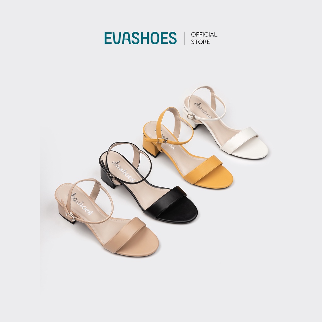 Dép Sandal cao gót đế vuông 5cm Evashoes Eva0045V