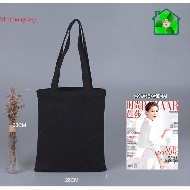 Túi xách Túi Tote basic thời trang Nữ vải canvas siêu xinh siêu đẹp Không khóa kéo26 x 33