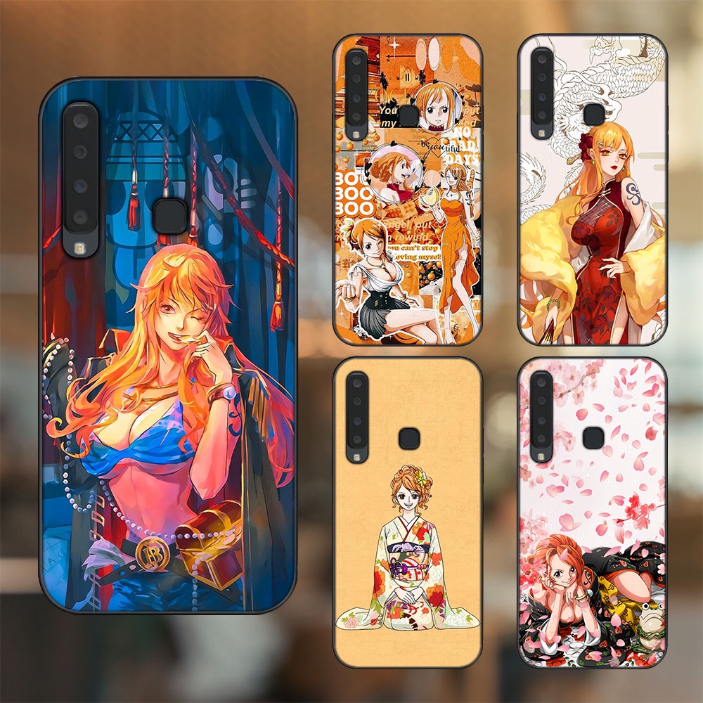 Ốp lưng Samsung A9 2018 viền đen in hình Nami One Piece Đảo Hải Tặc