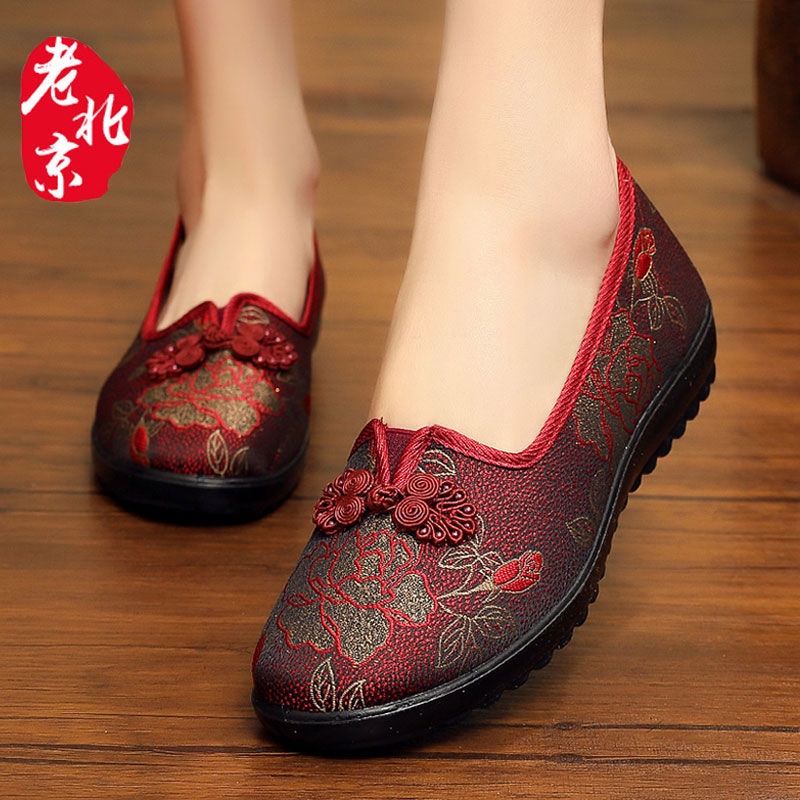 C8■□❍Giày Búp Bê Thời Trang Cho Phụ Nữ Trung Niên 70-80 Tuổi size 41-43