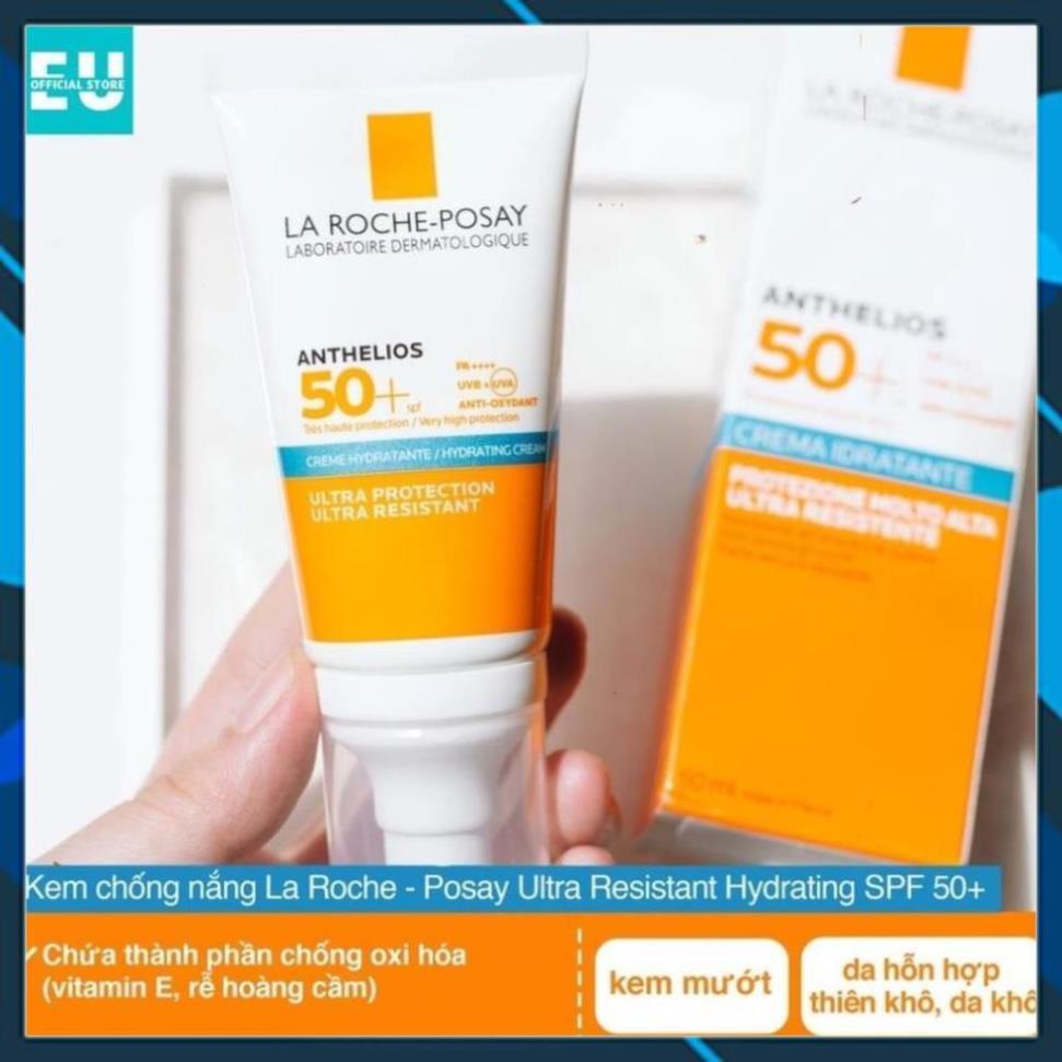 Kem chống nắng La Roche Posay Anthelios Dry Touch Gel-Cream/ Hydrating Cream SPF50 da dầu HASAKI NUTY