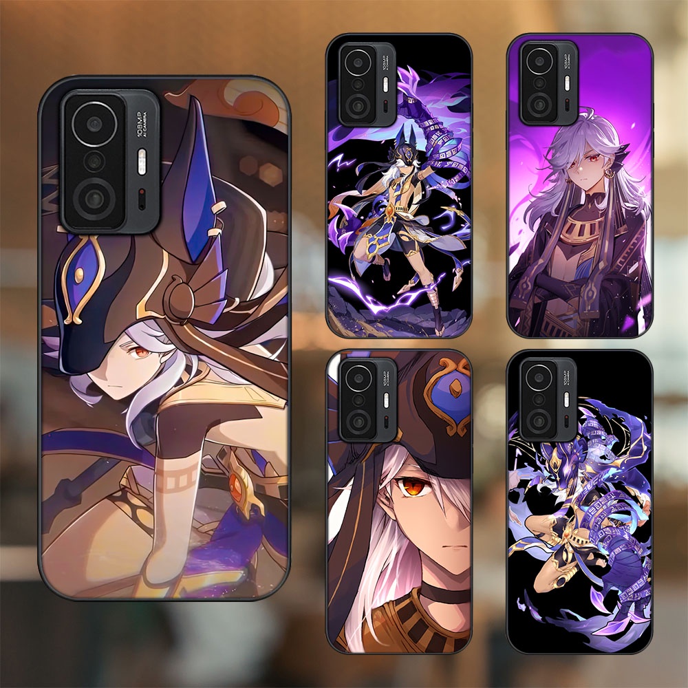 Ốp lưng Xiaomi 11T Pro 5G viền đen in hình Cyno Genshin Impact