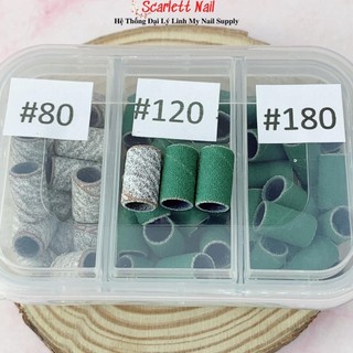 Hộp 3 ngăn đựng đầu mài giấy đựng charm phụ kiện nail