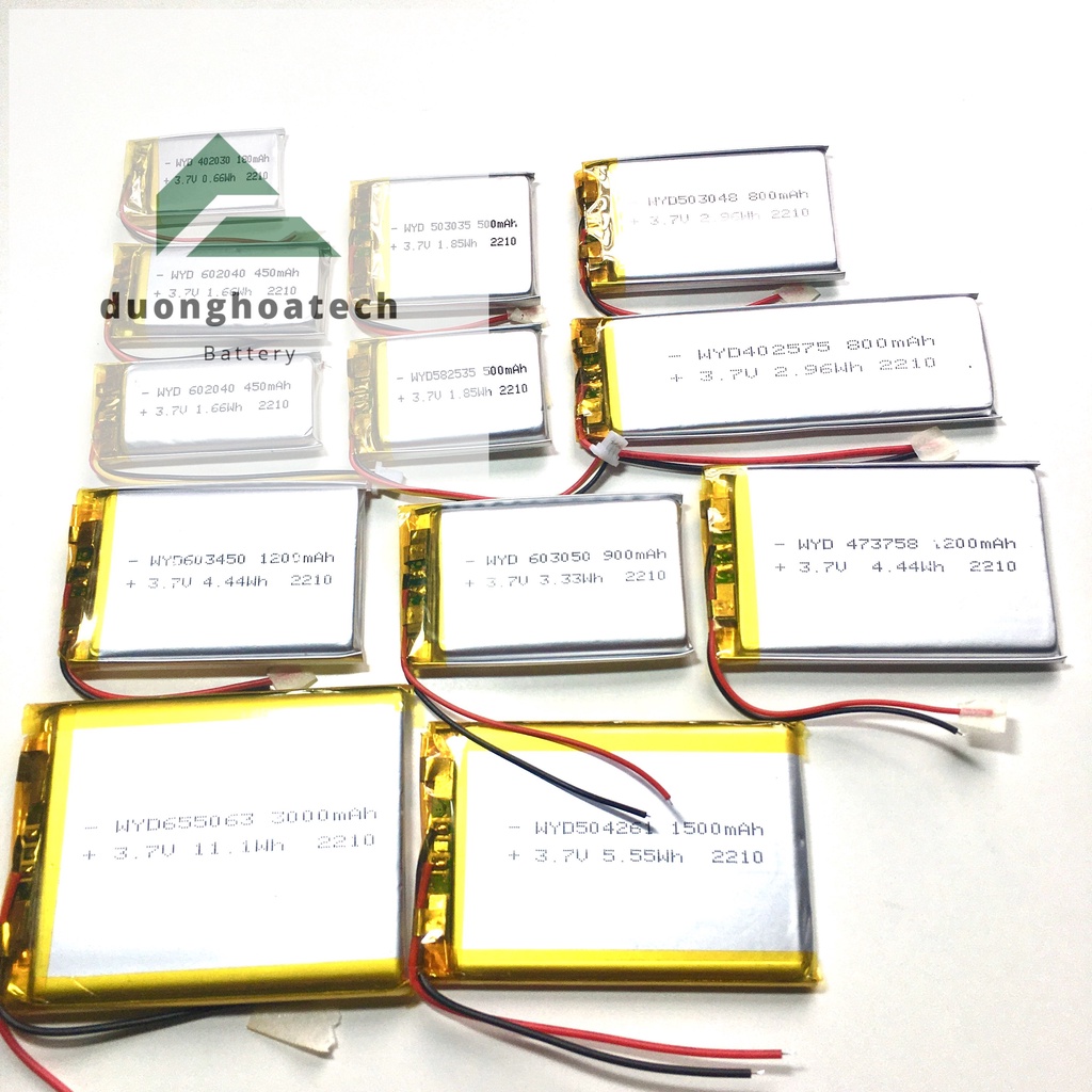 Pin Li-Po Lithium Polymer 3.7V Dung Lượng 800mAh 5x30x48mm Dùng Cho Tai Nghe Bluetooth Và Thiết Bị Điện Tử