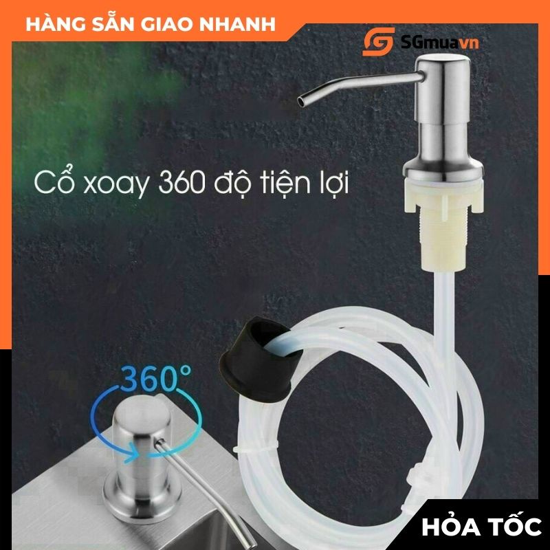 Bộ vòi bơm hút nước rửa bát vòi xịt nước rửa chén gắn bồn rửa bát tự bơm theo ống silicon