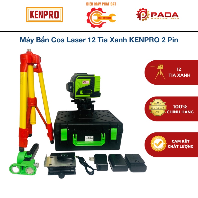 Máy Bắn Cos Laser 12 Tia Xanh KENPRO-Kèm 2 Pin Sạc 5000mAh-Đầy Đủ Phụ Kiện-Bảo Hành Chính Hãng 6 Tháng