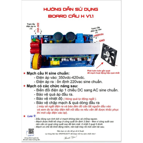 MẠCH CẦU H 5KW .