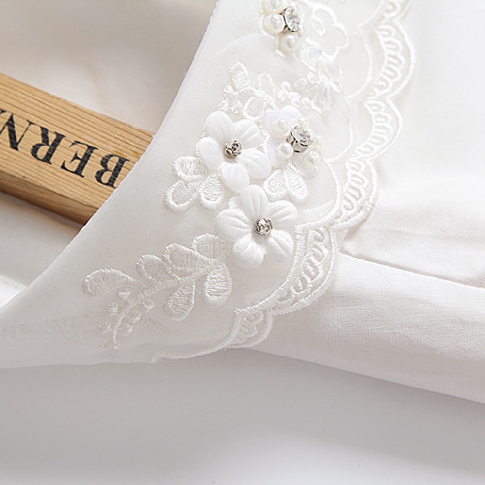 Cổ Áo Sơ Mi Giả Thêu Hoa Đính Đá Thời Trang Cho Nữ