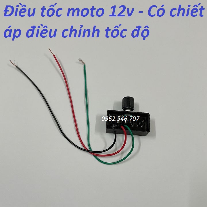 Bộ điều chỉnh tốc độ máy bơm mini - đèn 12v, quạt - Chiết áp điều tốc 12v