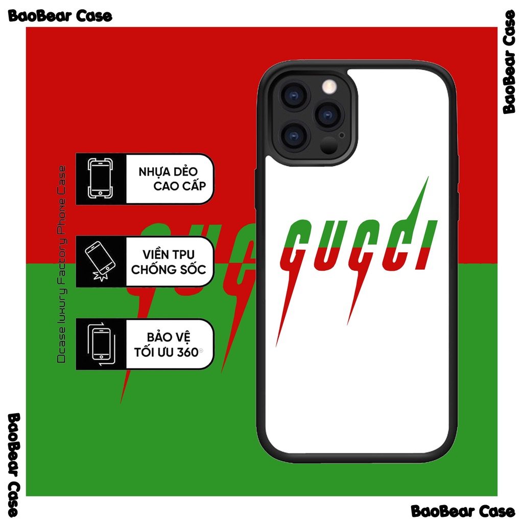 Ốp lưng Gucci Tráng Gương Cao Cấp iphone 14promax , 13pro , 13, 12promax, 12pro, 12, 11promax, 11pro, 11, Xr, Xsmax, Xs.