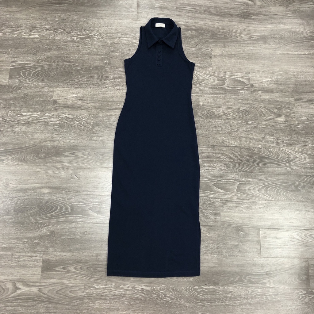 Đầm maxi cổ polo