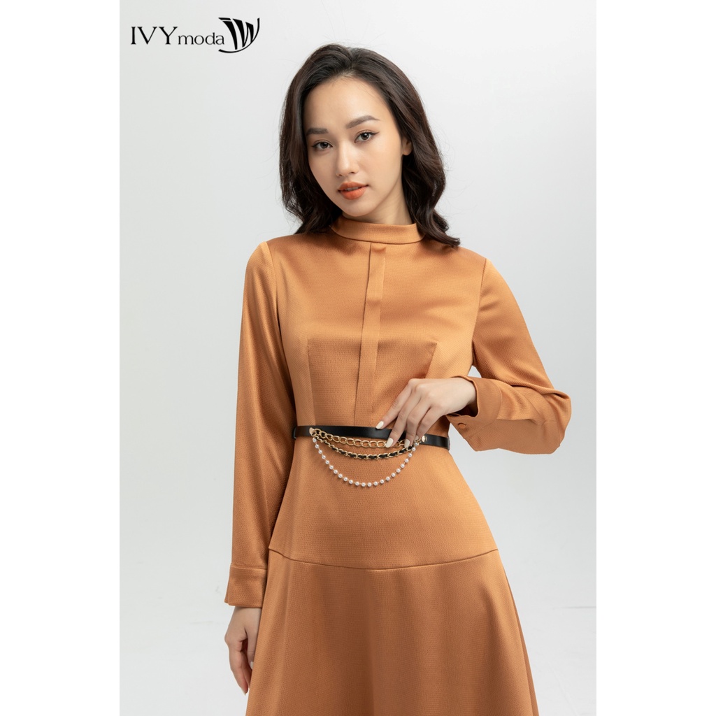 Đầm lụa nữ thắt nơ phía sau IVY moda MS 48M6193